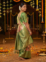 MIMOSA Maroon Kanjivaram Art Silk Saree — pose 9 styling detail