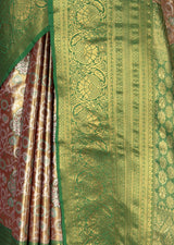 MIMOSA Maroon Kanjivaram Art Silk Saree — fleets shot full lifestyle