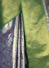 MIMOSA Violet Kanjivaram Art Silk Saree — fleets shot full lifestyle