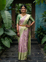 MIMOSA Magenta Kanjivaram Art Silk Saree — pose 4 styling detail