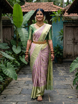 MIMOSA Magenta Kanjivaram Art Silk Saree — pose 6 styling detail