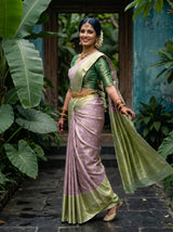 MIMOSA Magenta Kanjivaram Art Silk Saree — pose 9 styling detail