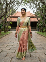 MIMOSA Maroon Kanjivaram Art Silk Saree — pose 6 styling detail