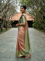MIMOSA Maroon Kanjivaram Art Silk Saree — pose 9 styling detail