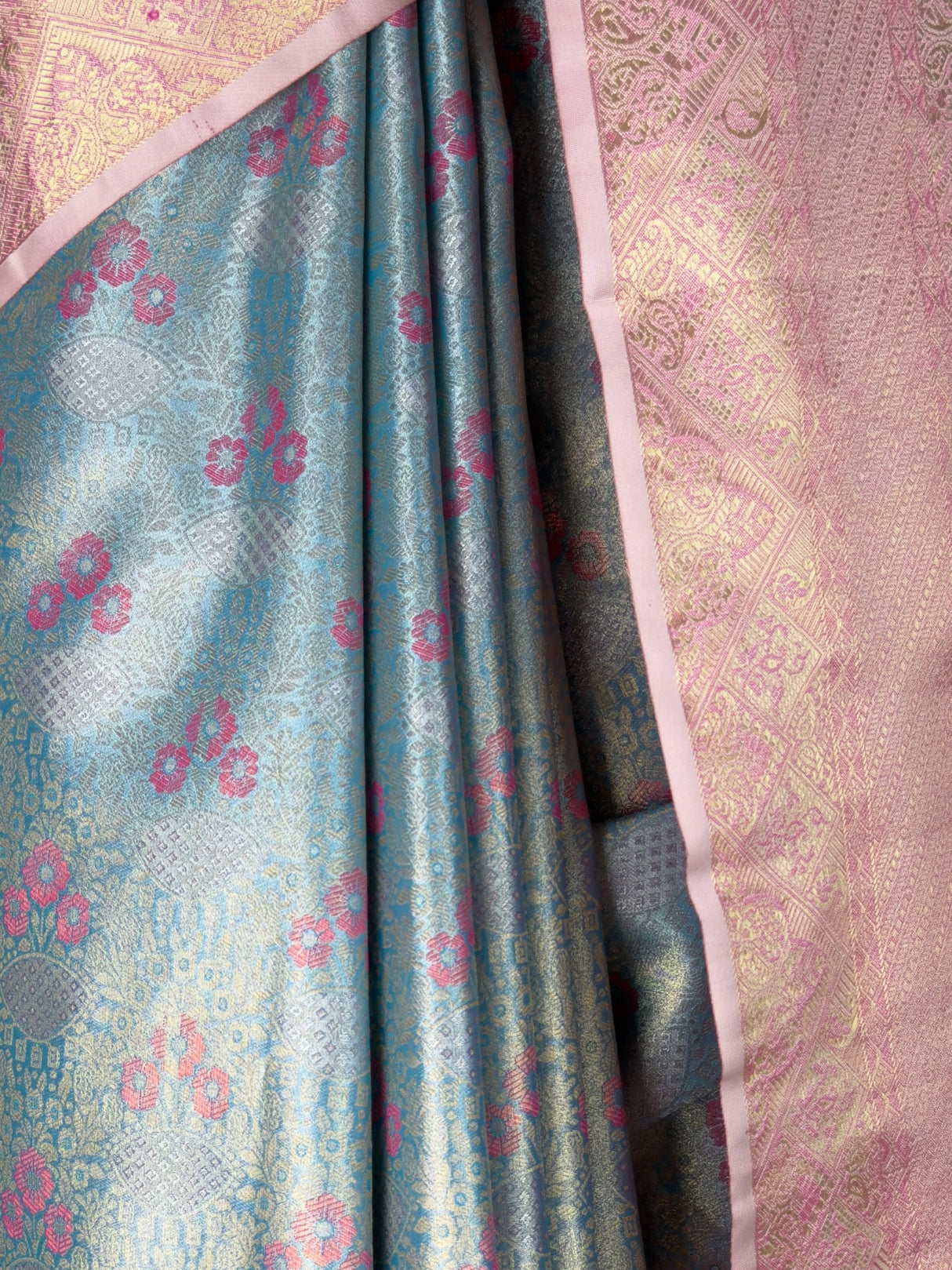 MIMOSA Sapphire Kanjivaram Art Silk Saree — fleets shot full lifestyle