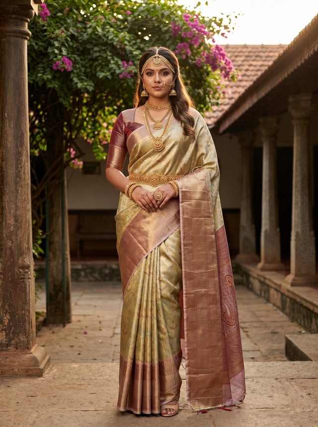 MIMOSA Saree Saree — front view on mannequin