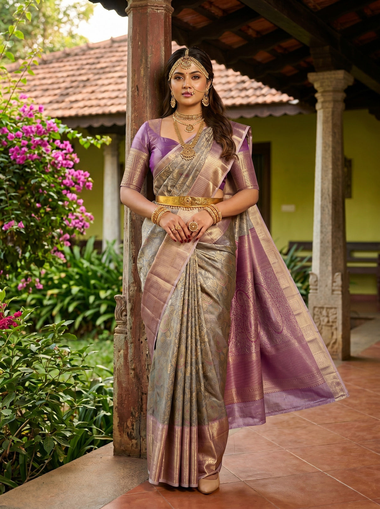MIMOSA Saree Saree — front view on mannequin