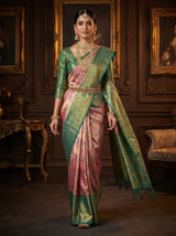MIMOSA Gajari Kanjivaram Art Silk Saree — pose 7 styling detail