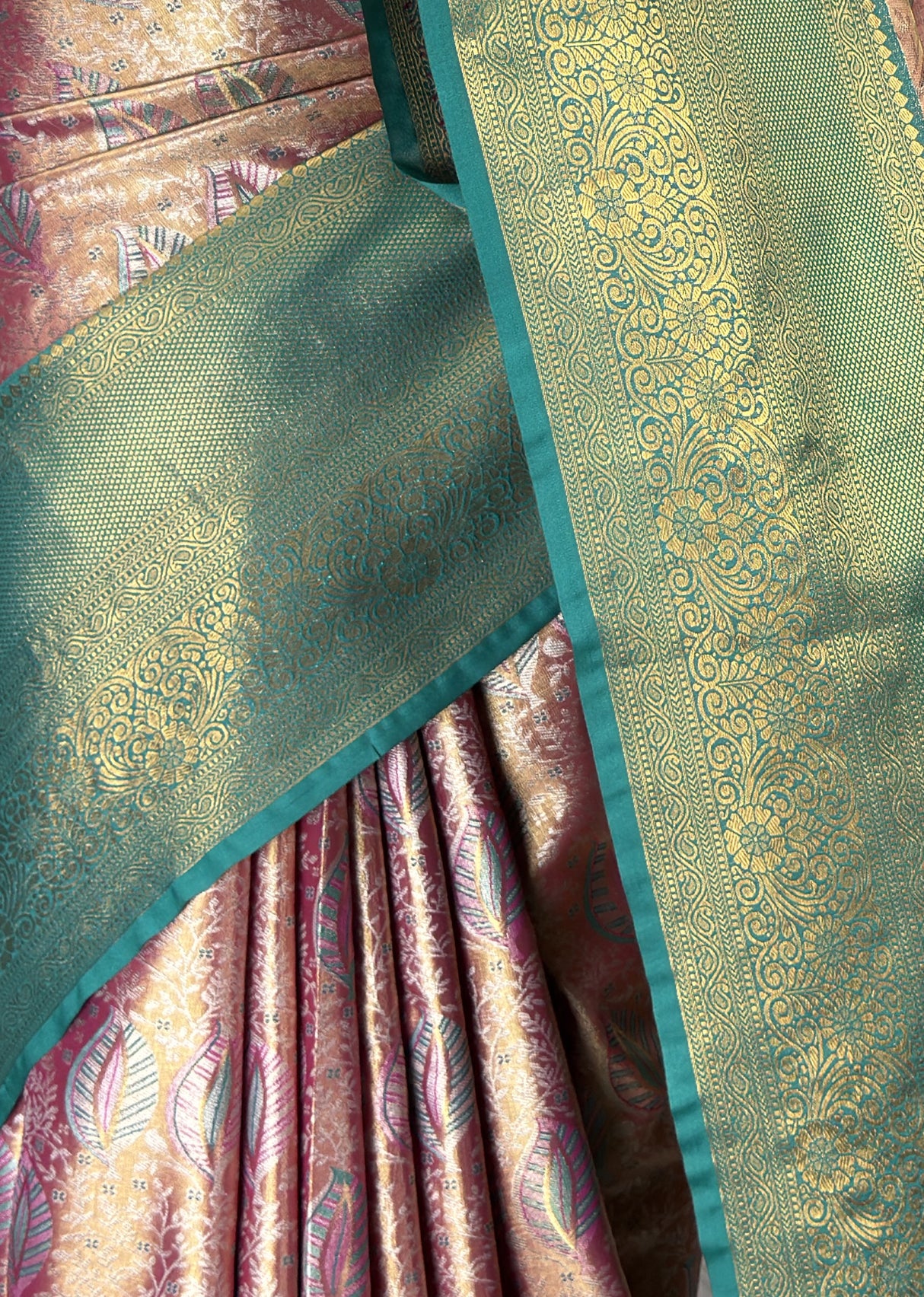 MIMOSA Gajari Kanjivaram Art Silk Saree — fleets shot full lifestyle