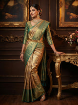 MIMOSA Maroon Kanjivaram Art Silk Saree — pose 4 styling detail