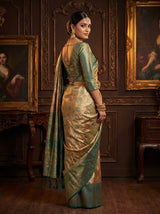 MIMOSA Maroon Kanjivaram Art Silk Saree — pose 9 styling detail