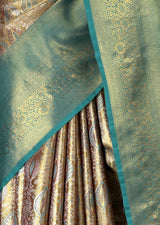MIMOSA Maroon Kanjivaram Art Silk Saree — fleets shot full lifestyle