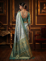 MIMOSA Rama Art Silk Blouse Fabric with Zari Work