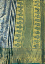 MIMOSA Saffire Kanjivaram Art Silk Saree — pallu and zari work detail