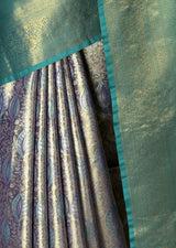 MIMOSA Violet Kanjivaram Art Silk Saree — fleets shot full lifestyle