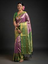 MIMOSA Magenta Kanjivaram Art Silk Saree — Mannequin Draped View