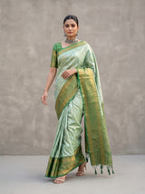 MIMOSA Pista Kanjivaram Art Silk Saree — pose 7 styling detail