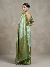 MIMOSA Pista Kanjivaram Art Silk Saree — pose 9 styling detail