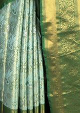 MIMOSA Pista Kanjivaram Art Silk Saree — fleets shot full lifestyle