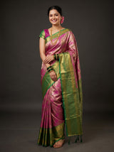MIMOSA Rani Kanjivaram Art Silk Saree — Mannequin Draped View