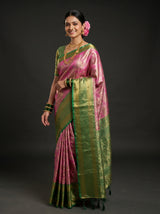 MIMOSA Rani Kanjivaram Art Silk Saree — Model Lifestyle Pose