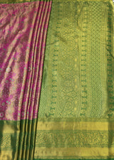MIMOSA Rani Kanjivaram Art Silk Saree — pallu and zari work detail