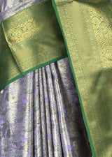 MIMOSA Lavender Kanjivaram Art Silk Saree — fleets shot full lifestyle