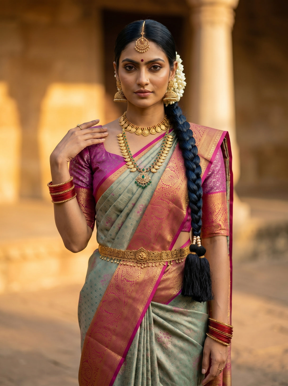 MIMOSA Saree Saree — pose 10 styling detail