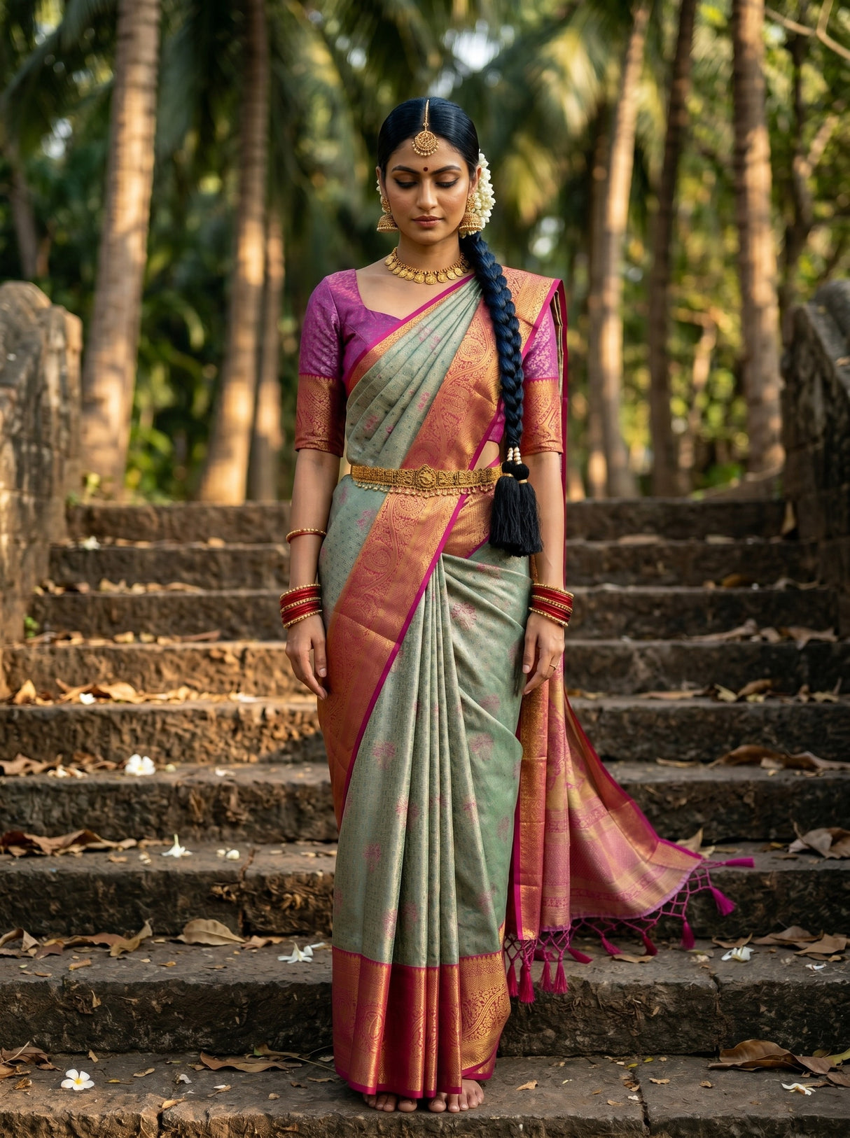 MIMOSA Saree Saree — front view on mannequin