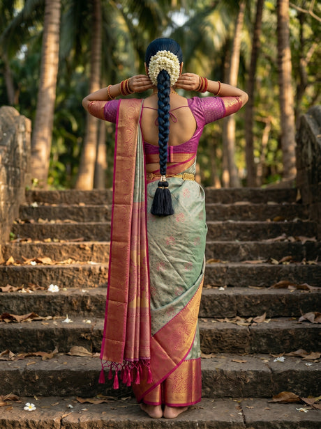 MIMOSA Saree Saree — pose 2 styling detail