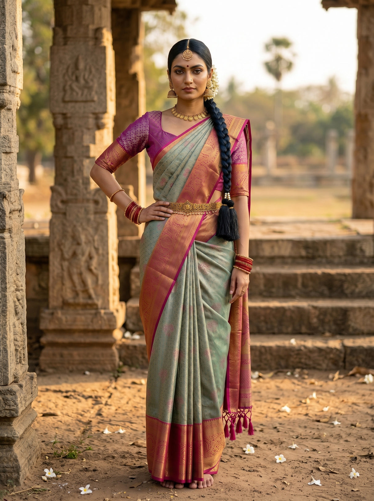 MIMOSA Saree Saree — pose 4 styling detail