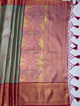 MIMOSA Saree Saree — pallu and zari work detail