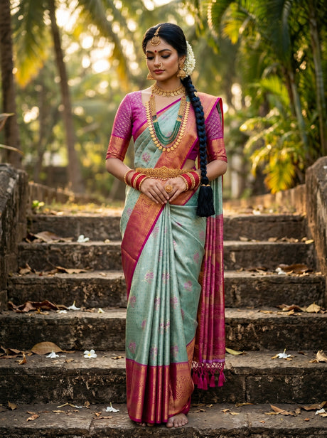MIMOSA Saree Saree — front view on mannequin