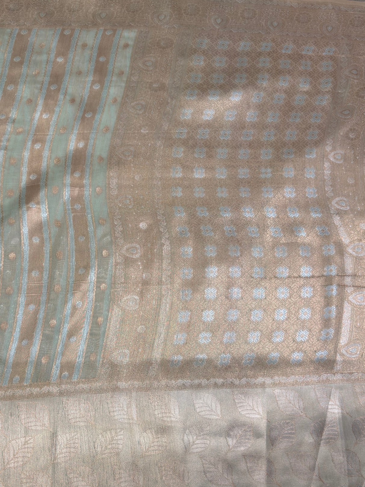 MIMOSA Rama Banarasi Saree — pallu and zari work detail