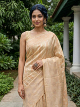 MIMOSA Tussar Banarasi Saree — pose 10 styling detail