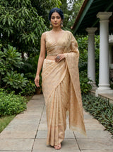 MIMOSA Tussar Banarasi Saree — pose 6 styling detail