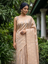 MIMOSA Violet Banarasi Saree — pose 10 styling detail