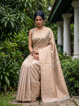 MIMOSA Violet Banarasi Saree — pose 8 styling detail