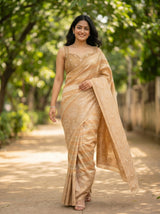 MIMOSA Chiku Banarasi Art Silk Saree — pose 6 styling detail