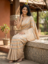 MIMOSA Grey Banarasi Art Silk Saree — pose 8 styling detail