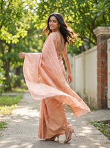 MIMOSA Pink Banarasi Art Silk Saree — pose 9 styling detail
