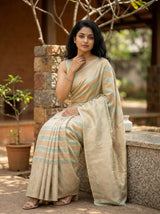 MIMOSA Rama Banarasi Art Silk Saree — pose 8 styling detail