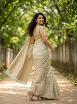 MIMOSA Rama Banarasi Art Silk Saree — pose 9 styling detail