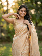 MIMOSA Tussar Banarasi Art Silk Saree — pose 10 styling detail