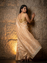 MIMOSA Tussar Banarasi Art Silk Saree — pose 7 styling detail
