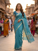 MIMOSA Ananda Saree Saree — pose 6 styling detail