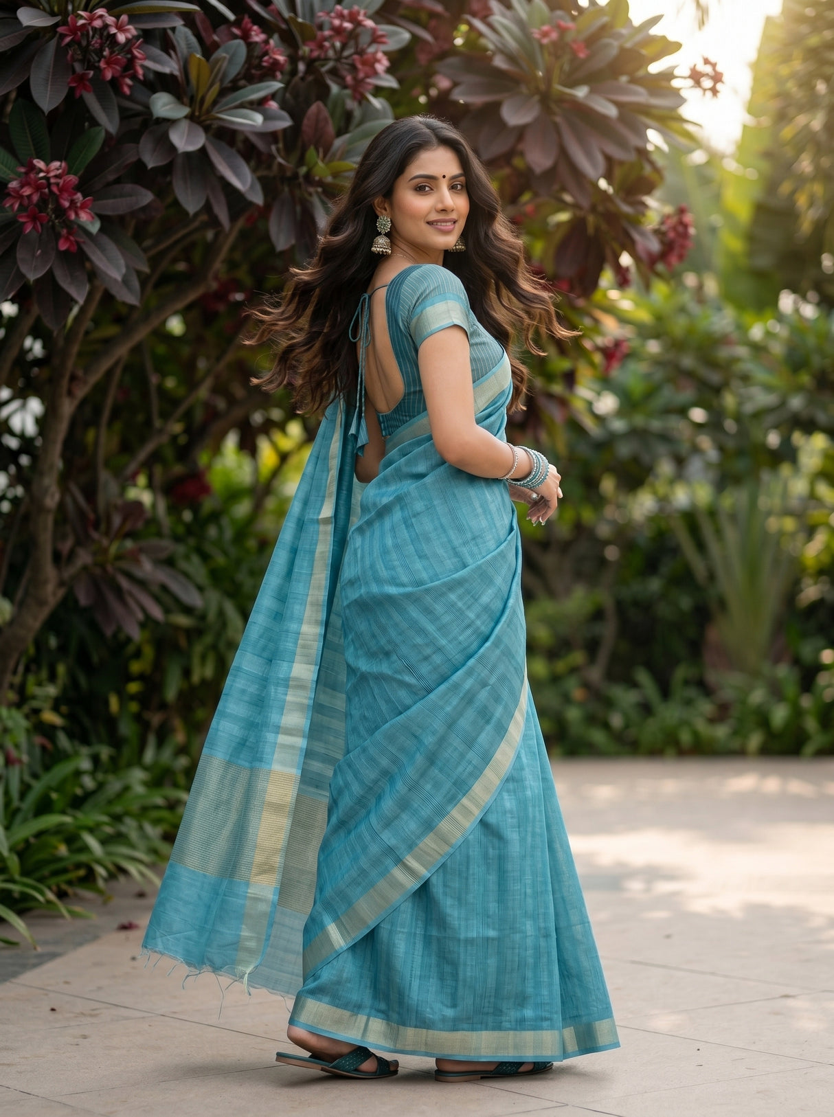 MIMOSA Ananda Saree Saree — pose 9 styling detail