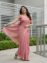 MIMOSA Pink Saree Saree — pose 5 styling detail