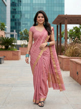 MIMOSA Pink Saree Saree — pose 6 styling detail