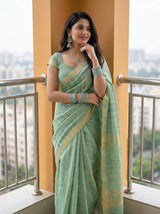 MIMOSA Pista Saree Saree — pose 10 styling detail